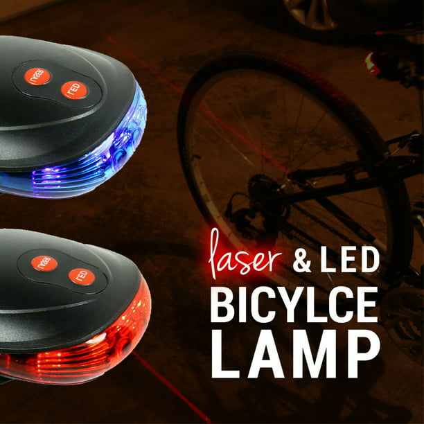5 LED Flashing Bike Rear Tail Light Lamp Details about   Cycling Bicycle Safety Warning 2 Laser 